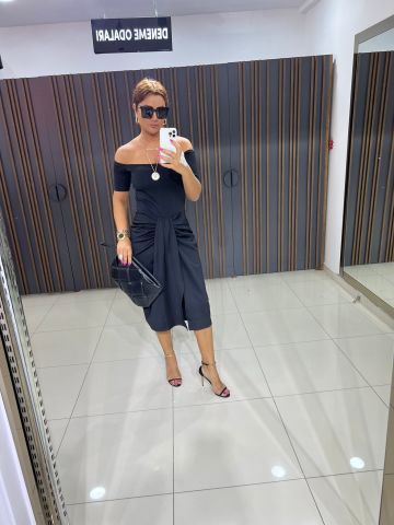 Celine Kadın Siyah Elbise