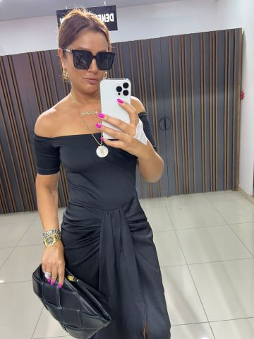 Celine Kadın Siyah Elbise