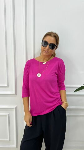 Zeyza Fuşya Triko