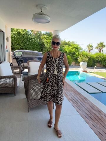 Daysi Leopar Desenli Elbise