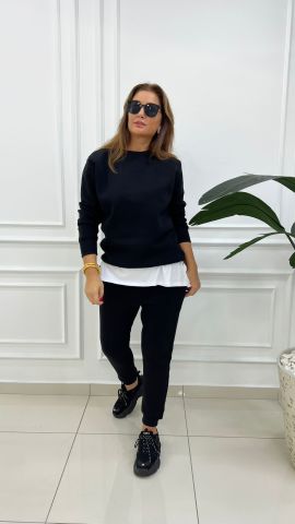 Sendy Kadın Siyah Eşofman Takım