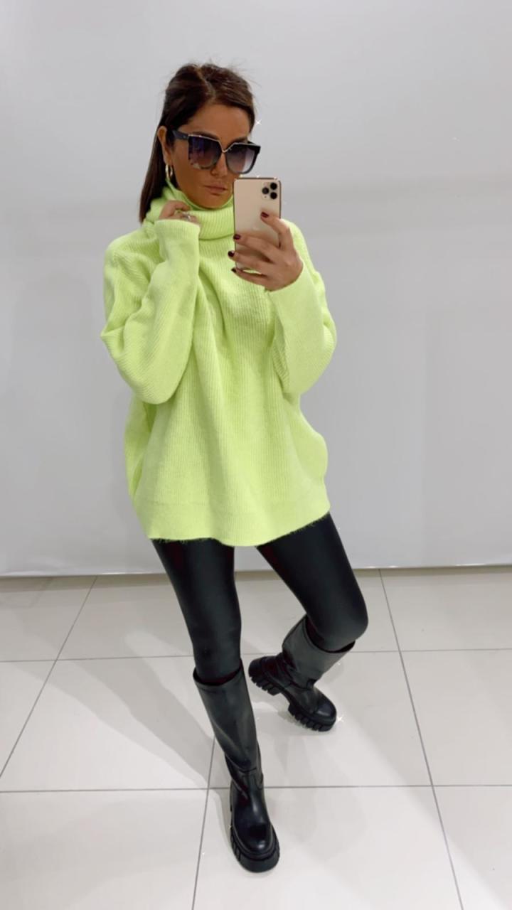 Orfeo Neon Yeşil Kazak