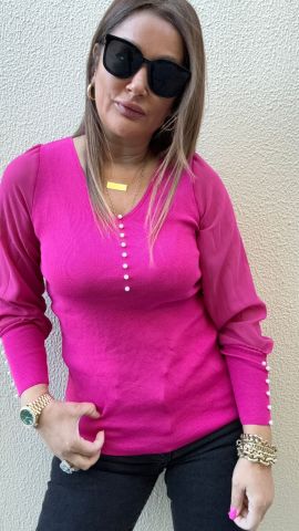 Lopez Fuşya Triko