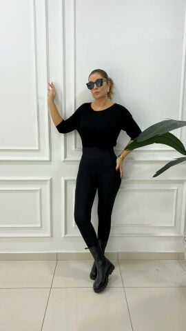 Bir Beden İnce Gösteren Şardonlu Çelik Tayt