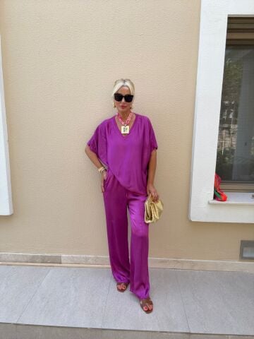 Via Leylak Saten Takım