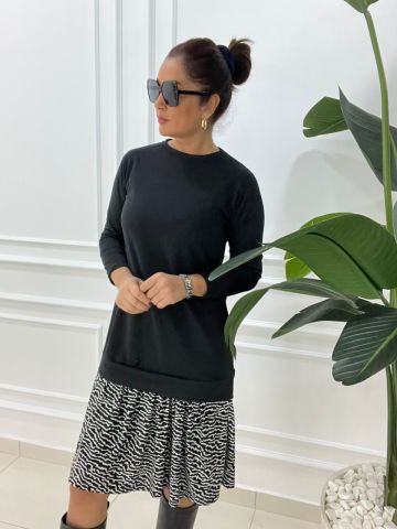 Smart Siyah Sweat Elbise