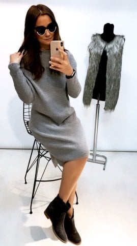 Gray Elbise