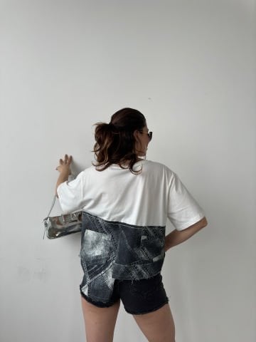 Gift Ekru-Beyaz T-shirt