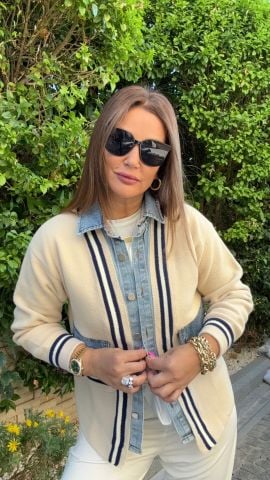 Biena Taş Rengi Hırka