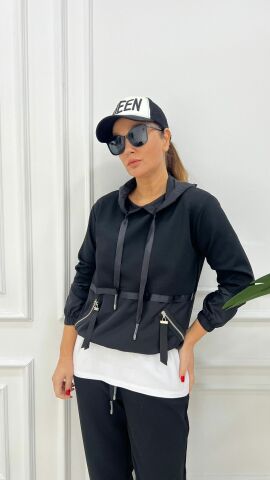 Layla Siyah Eşofman Takım