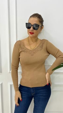 Cella Kadın Camel Triko