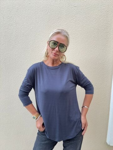 Zuby Biye Detaylı Antrasit Bluz