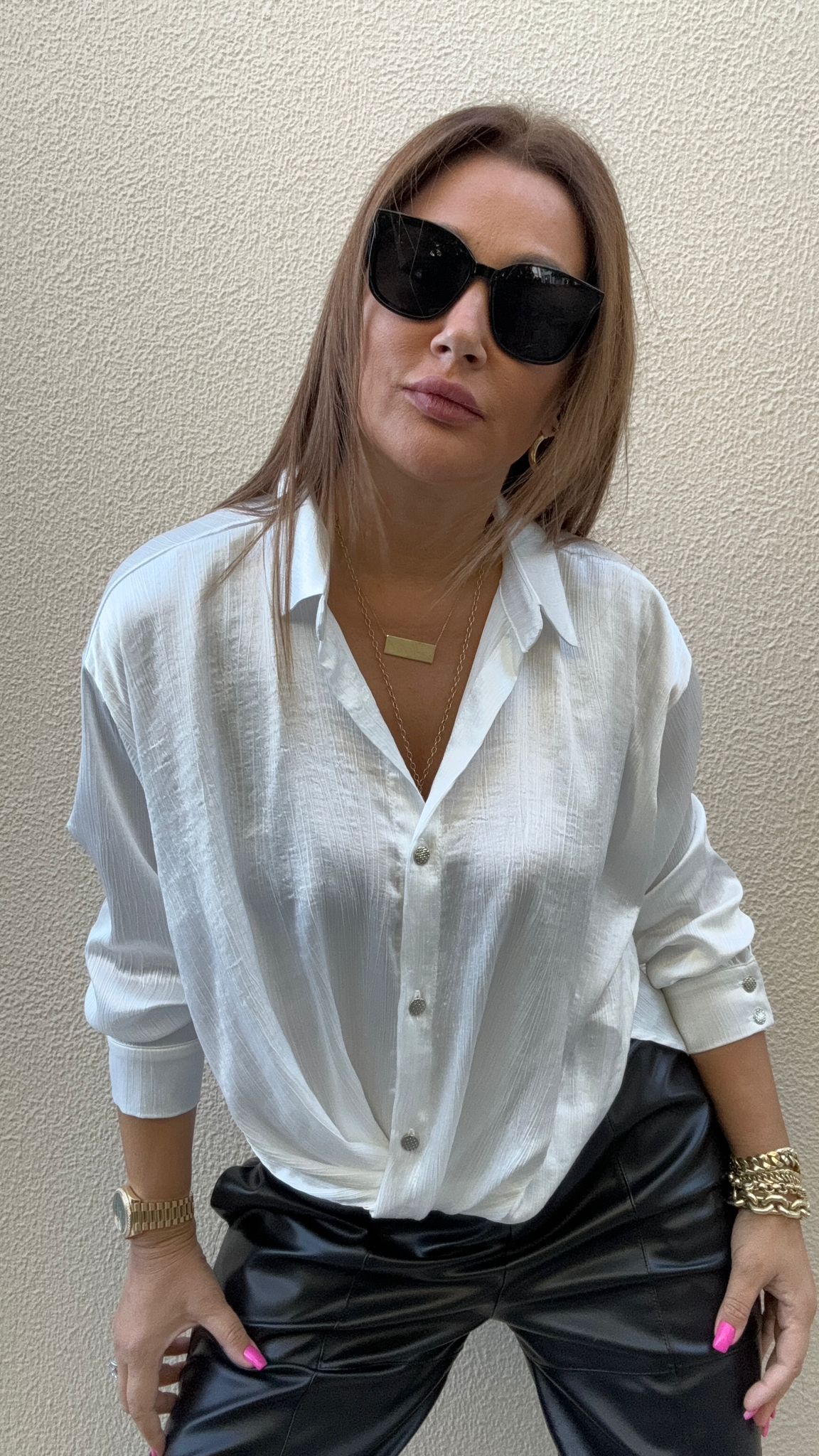 Lovita Ekru Bluz