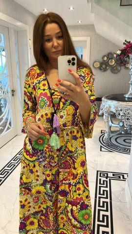 Vicky Sarı Elbise