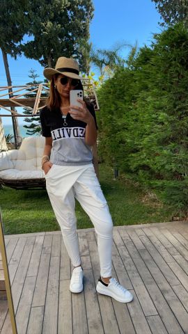 Raprica Ekru Şalvar