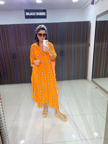 Matil Orange Elbise