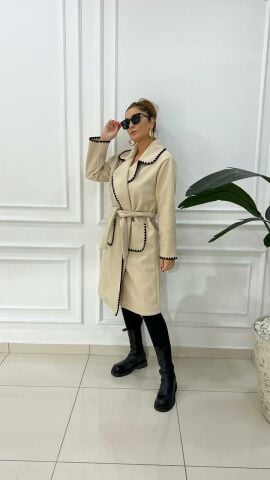 Binor Kadın Taş Rengi Kaban