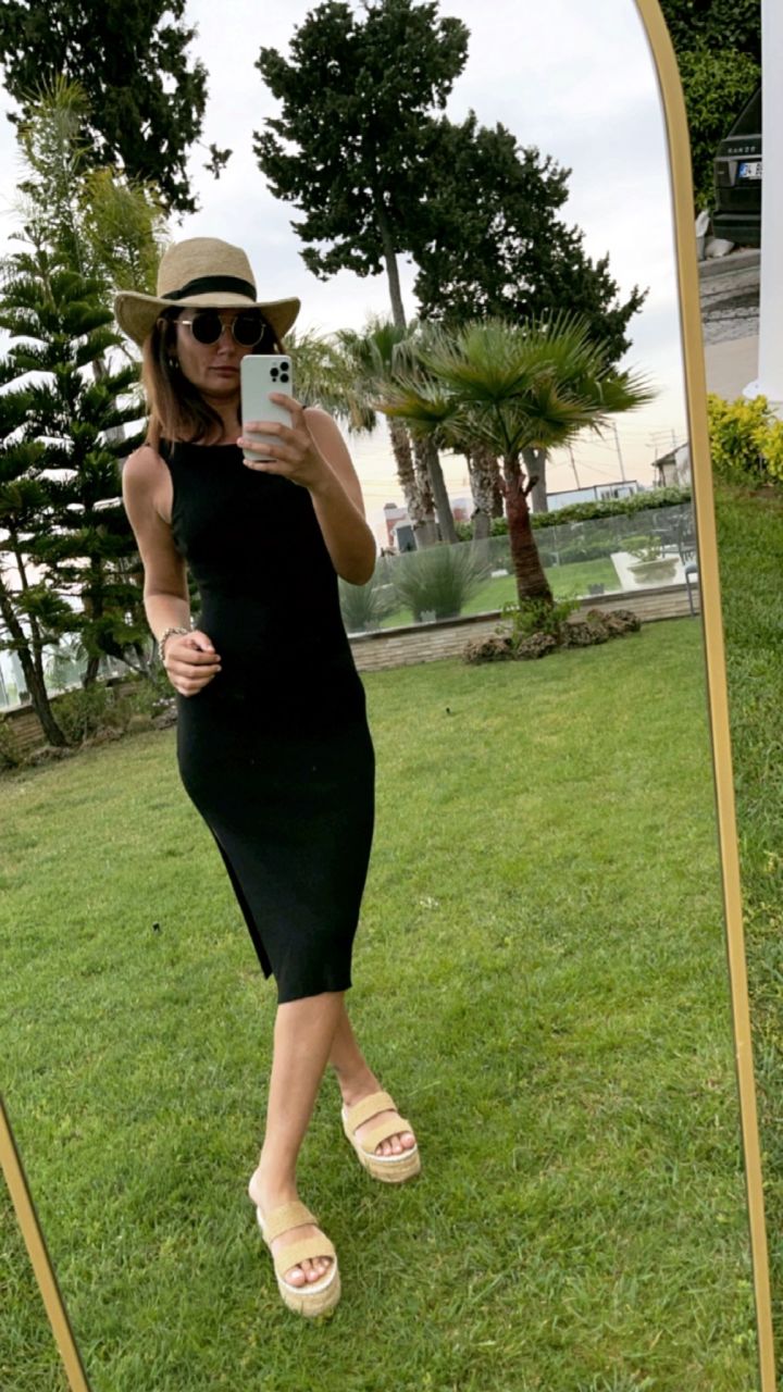Lotte Siyah Elbise