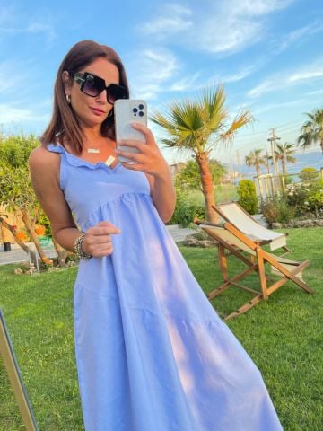 Jesica Mavi Elbise