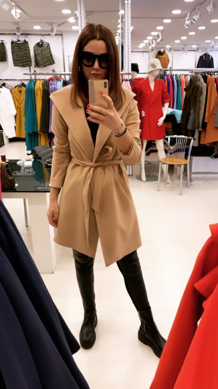 Tipsi Kısa Camel Kaban