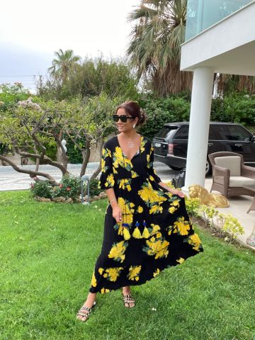 Boho Siyah Elbise