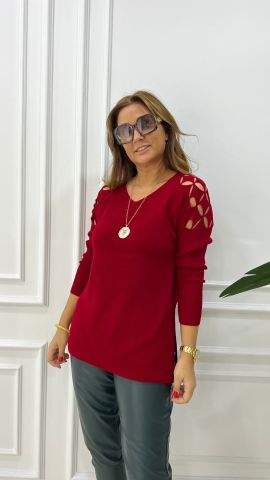 Rashi Kadın Kırmızı Triko