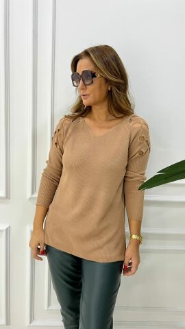 Rashi Kadın Camel Triko
