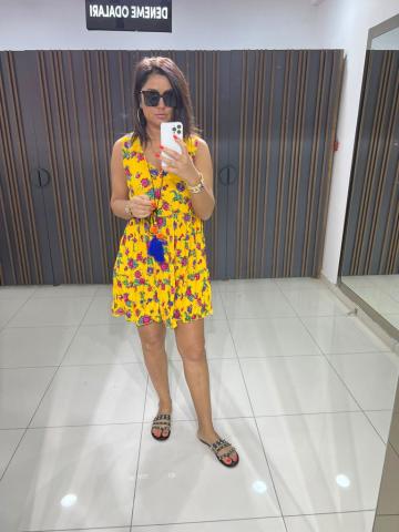 Nolene Sarı Elbise