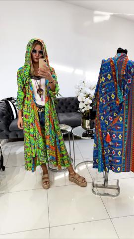 Yeşil Cadı Kapüşonlu Kimono