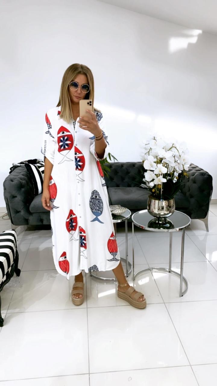 Pearl Kırmızı Balık Elbise