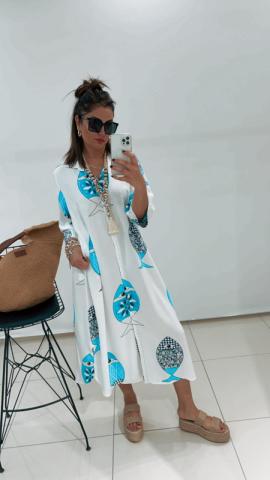 Pearl Mavi Balık Elbise