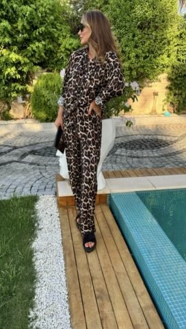 Norton Kahve Leopar Takım