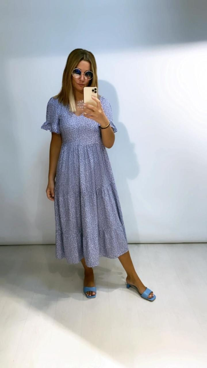 Flax Mavi Elbise