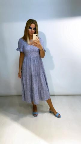 Flax Mavi Elbise