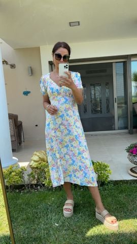 Jolanda Sarı Elbise