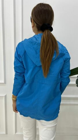 Adrina Mavi Yağmurluk