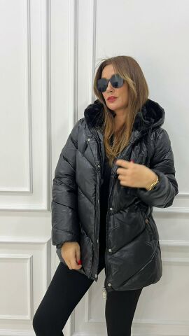 Garica Kadın Siyah Mont