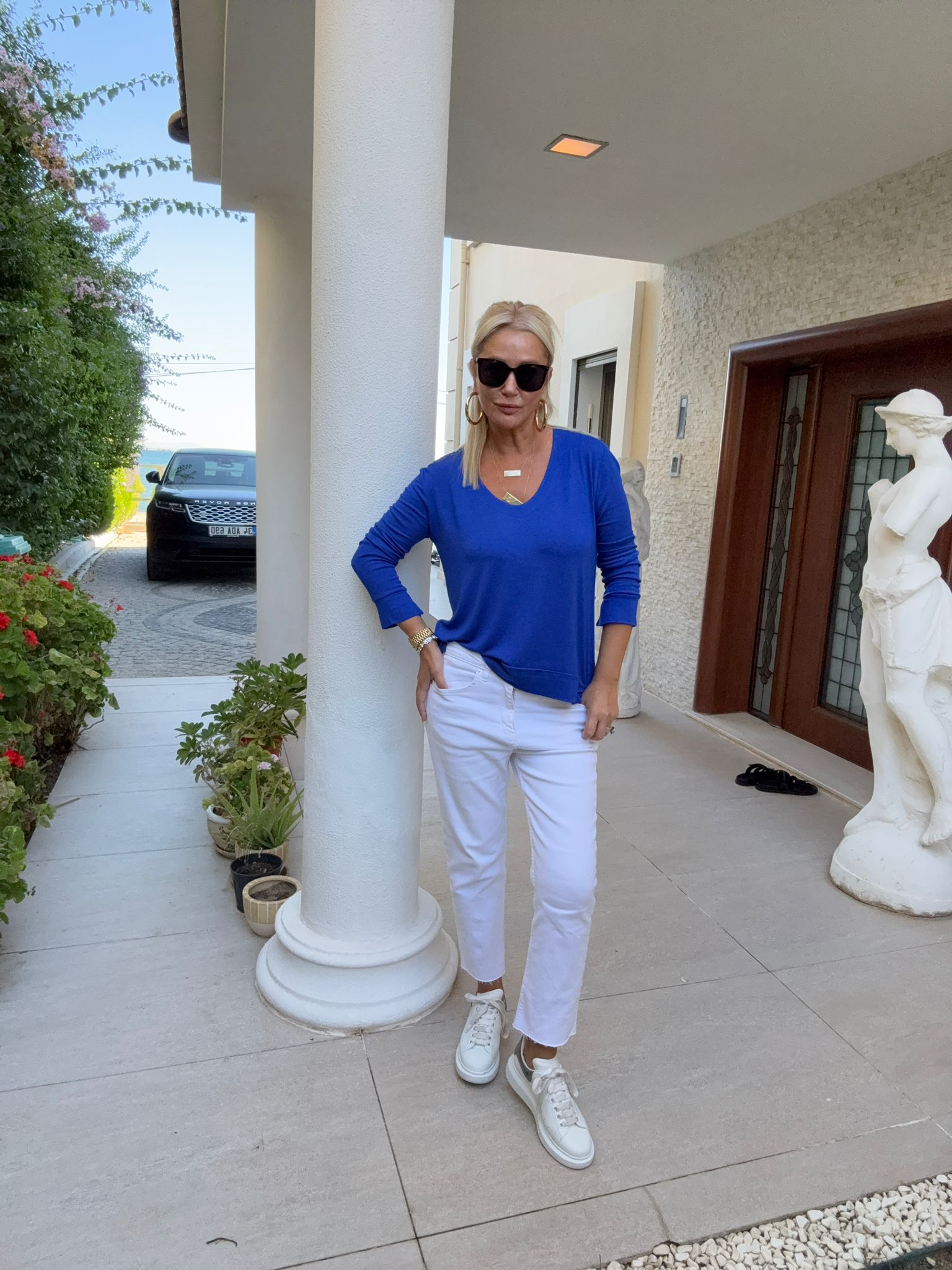 Wiens Kadın Beyaz Paça Kesik Kot Pantolon