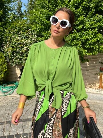 Henda Kadın Yeşil Gömlek
