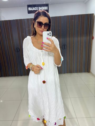 Letia Beyaz Elbise