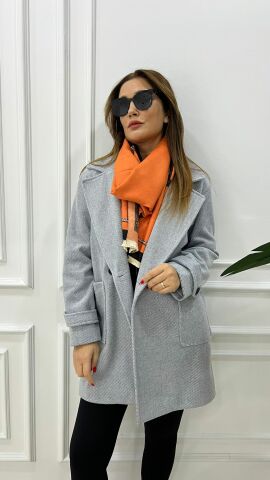 Delpa Kadın Gri Kaban