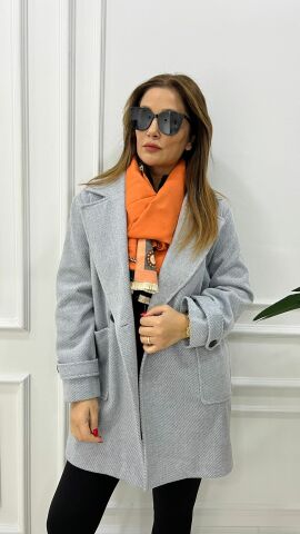 Delpa Kadın Gri Kaban
