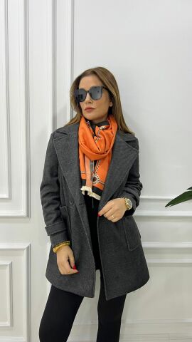 Delpa Kadın Siyah Kaban