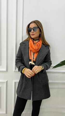 Delpa Kadın Siyah Kaban