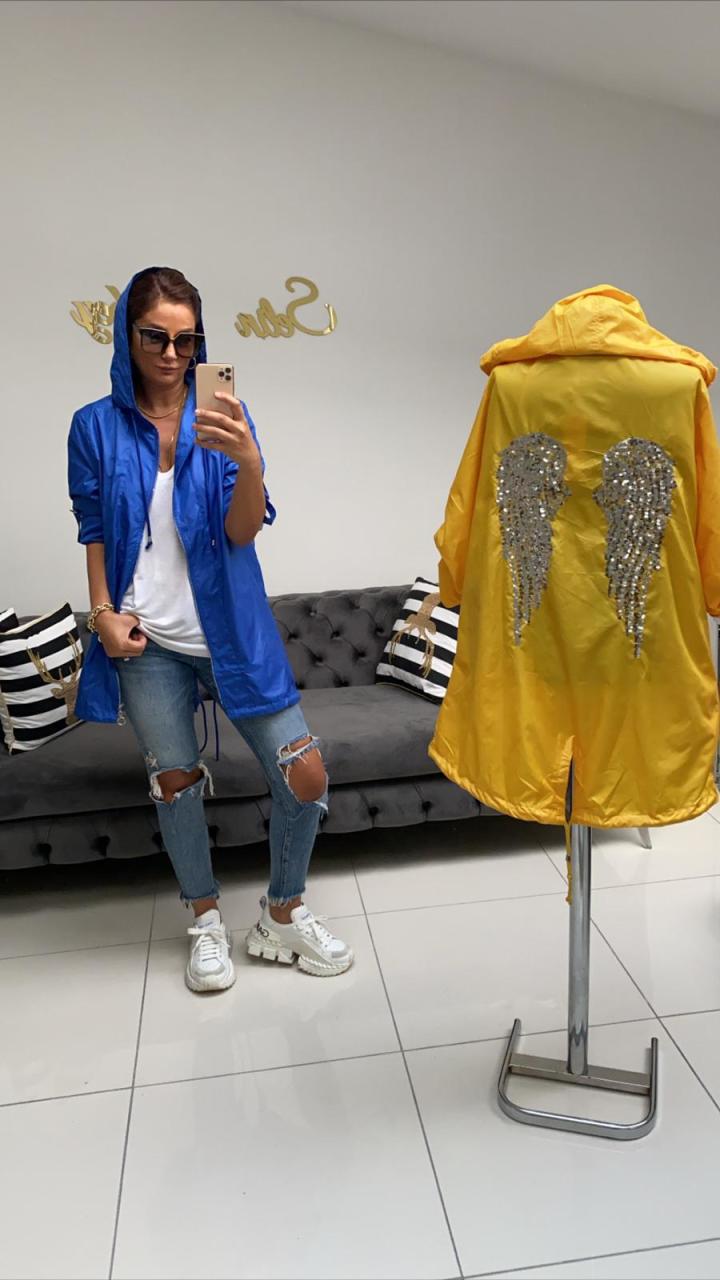 Vira Saks Mavi Yağmurluk