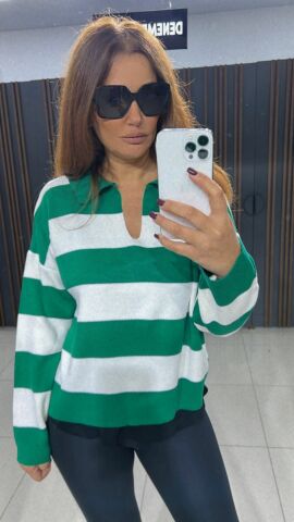 Megumi Yeşil Triko
