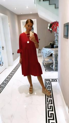Safir Bordo Elbise