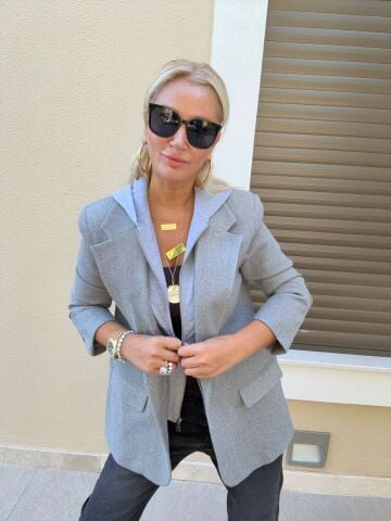 Boris Gri Kaşe Ceket