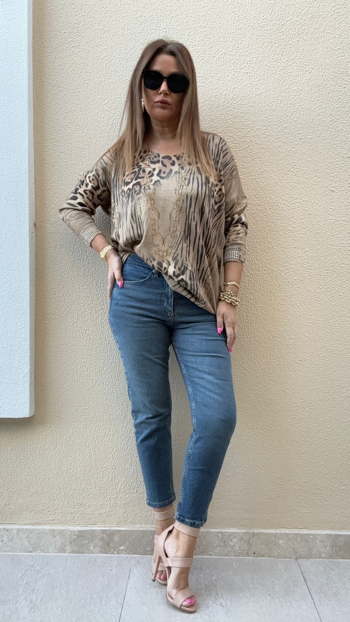 Vonel Tint Rengi Ful Likralı Jeans