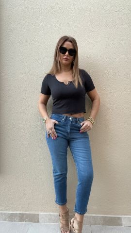 Vonel Mavi Ful Likralı Jeans